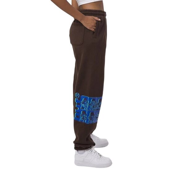 Huf Unsung Crew Womens Vintage Brown + Blue Sweatpants - Picture 3 of 8